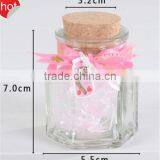 Glass Bottle With Cork Rectangular Shape thumbnail-1