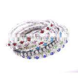 Stretch Colorful Sparkly Rhinestone Chain Bracelet thumbnail-2