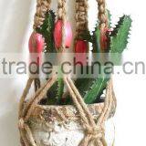 Hand Crafted Macrame Plant Hangers - Jute thumbnail-1