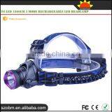 Comfortabel Wear Outdoor Headlight XM-L T6 Led 1800Lm 3 Mode High Power Led Headlamp thumbnail-1