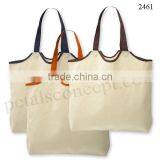 Cotton Grocery Bag - Exclusive Dyed Trimmed Handle - Ideal for Gift thumbnail-1