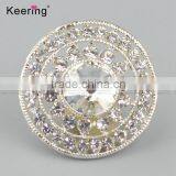 Wholesale Round Full Rhinestone Metal Button for Shirts WBK-1480 thumbnail-1