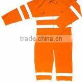 Custom Hi Vis Orange Durable Construction Worker Uniform Reflective Safety Coverall thumbnail-1