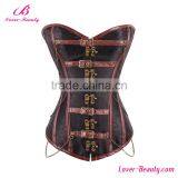 Cheap Brown Buckle up Women Steampunk Witch Corset thumbnail-1