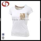 Plain Dyed Women White t Shirt