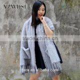 CX-B-27 Mink Fur And Rabbit Fur Winter Women Dress Long Wraps Shawls thumbnail-4