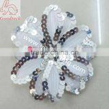 White Sequin Daisy Flowers for Hair Headbands thumbnail-1