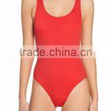 Stripe U Back One Piece Swimsuit Customizable Rainbow Of Stripes Color Blocks Swimsuit 80% Nylon 20% Elastane Lined Ladies Swim thumbnail-5