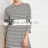 Classic Stripes Straight 7 Minutes of Sleeve Dress thumbnail-2