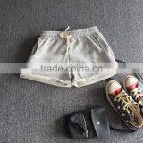 High Quality Summer Womens Sports Shorts Casual Shorts Pure Cotton Terry Flanging Wide-legged Pants thumbnail-3