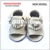 2016 summer handmade soft genuine cow leather baby shoes kids sandals moccasins