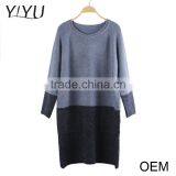 Clearance Cheap Women Autumn Splice Crewneck Long Sleeve Pullover Sweater thumbnail-1