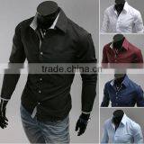 Wholesale Walson D46511a 2015 Long Sleeve Cheap Casual Shirts Wholesale Cotton Fashion Men Dress Shirt Plus Size Mens Shirts Qu thumbnail-2