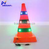 Retractable Portable Orange Safety Warning Flashing Traffic Cone thumbnail-3