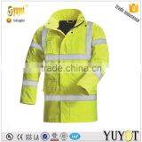 hi Vis Waterproof Jacket 300D Oxford pu Coated Raincoat thumbnail-1