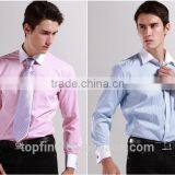 China Supplier OEM Fashion Classic Men's Busniess Long Sleeve Dress Shirt With French Cufflink thumbnail-3