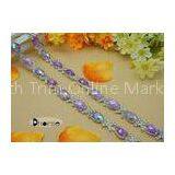 Purple Shining Rhinestone Chain Trim