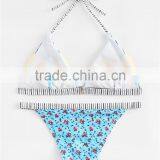 OEM Custom Bikini Swimwear Triangle Splicing Bikini Set thumbnail-2