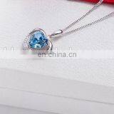 925 Silver Box Chain Forever Heart Necklace High Quality thumbnail-4