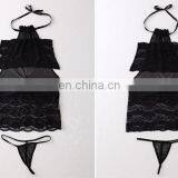 Women Lingerie Set Lace Babydoll Mesh Chemise Halter Neck Teddy Tube Top Sexy Nightie thumbnail-6