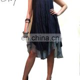 Cheap 100% Thin cotton solid colors beach dress