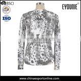 Tiger Viscose Printed Sweater Fabric Floral V Neck Cardigan 2016 Women thumbnail-5