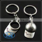 A Pair of Mini Cap Decorations Metal Crafts Silver Pendant Keychain thumbnail-1