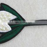Hot Sell Pearl Beaded Applique Fashion Design Flower Patch thumbnail-4