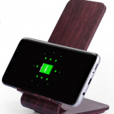 Hot Selling Wood Grain Color Ce Rohs Fcc Smart Phone Mobile Phone Qi Wireless Charger For Samsung Iphone