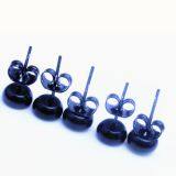 Factory Direct Sale Foreign Trade Ornament Stainless Steel Dripping Oil Ear Nail Titanium Steel Human Body Puncture Butterfly Button Earrings Wholesale thumbnail-4