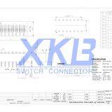 China XKB Brand 2.54mm Space Pin(1-12) Vertical In-line Type DIP Switch thumbnail-2