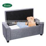 Best Selling Home Furniture Fabric Soft Storage Ottoman Bench thumbnail-1