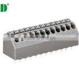 Pitch 3.5mm 300V 5A Spring terminal block singal row on back sign Screwless