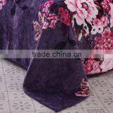 Wholesale China Purple Luxury European Size Duvet Covers Flower Pattern Flannel Fleece Bed Cover Sets thumbnail-2