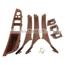 Auto parts Right Drive Inner Armrest Panel 7 Piece Set (red brown) For BMW5 Series F10 F18 OEM 51417261930+51417225859