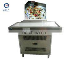 Double Pan Cold Stone Marble Slab Top Fry Ice Cream Machine With Frozen Plate