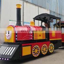 Trackless Train Sightseeing Road Tourist Fairground Entertainment Amusement Park Train Rides for Sale thumbnail-4