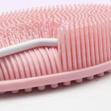 Double-sided Bath Brush Baby Sense System Training Touch Brush Silicone Massage Shampoo Brush Soft Hair Bath Scrub Bath Brush thumbnail-2