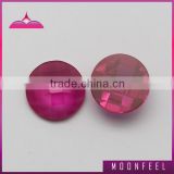 lab created round faceted cut ruby gems