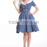 Plus Size Wholesale Rockabilly Checkout Polka Dot Vintage Plus Size Dresses thumbnail-4