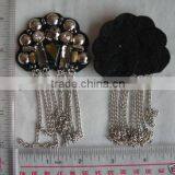 HAND MADE ACRYLIC STONE/PLASTIC BEADS/METAL TRIM PATCH thumbnail-1