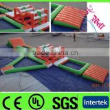 commercial inflatable island on water / floating inflatable water island for kids and adults