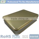 Rectangular metal cookies and biscuit tin box package