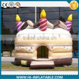 Funny Kids Birthday Event Use Inflatable Cake Bouncer for Sale