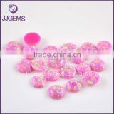 Hot sale OP10 pink round cabochon synthetic opal for sale