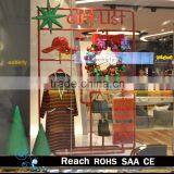 Shopping Window Decoration for Christams Day With Christmas Tree , Balls Hanging Decoration
