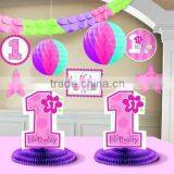 Tissue Paper Honeycomb Pallet With Football Shape Paper Craft Table Deco. thumbnail-1