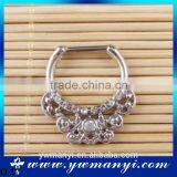 Gold Silver Plated Fake Septum Piercing Body Jewelry Hoop Nose Ring 2016 O 27 thumbnail-1