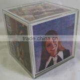 6 side acrylic photo frame box