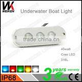 45w Multi Color Rechargeable Pool Light Boat Marine Dock 3w Led Underwater Light